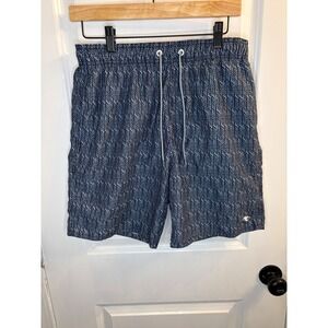 Ted Baker London Mens Swim Trunks Navy Rope Print Lobster Logo Size 3 Medium